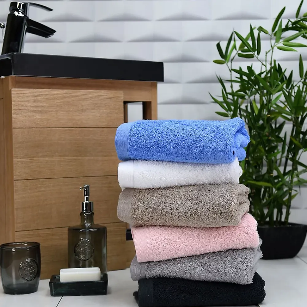 Serviette De Toilette|Sensei Maison Lot de 2 serviettes de toilette 500 g/m² Poudre 50x90 cm STUDIO