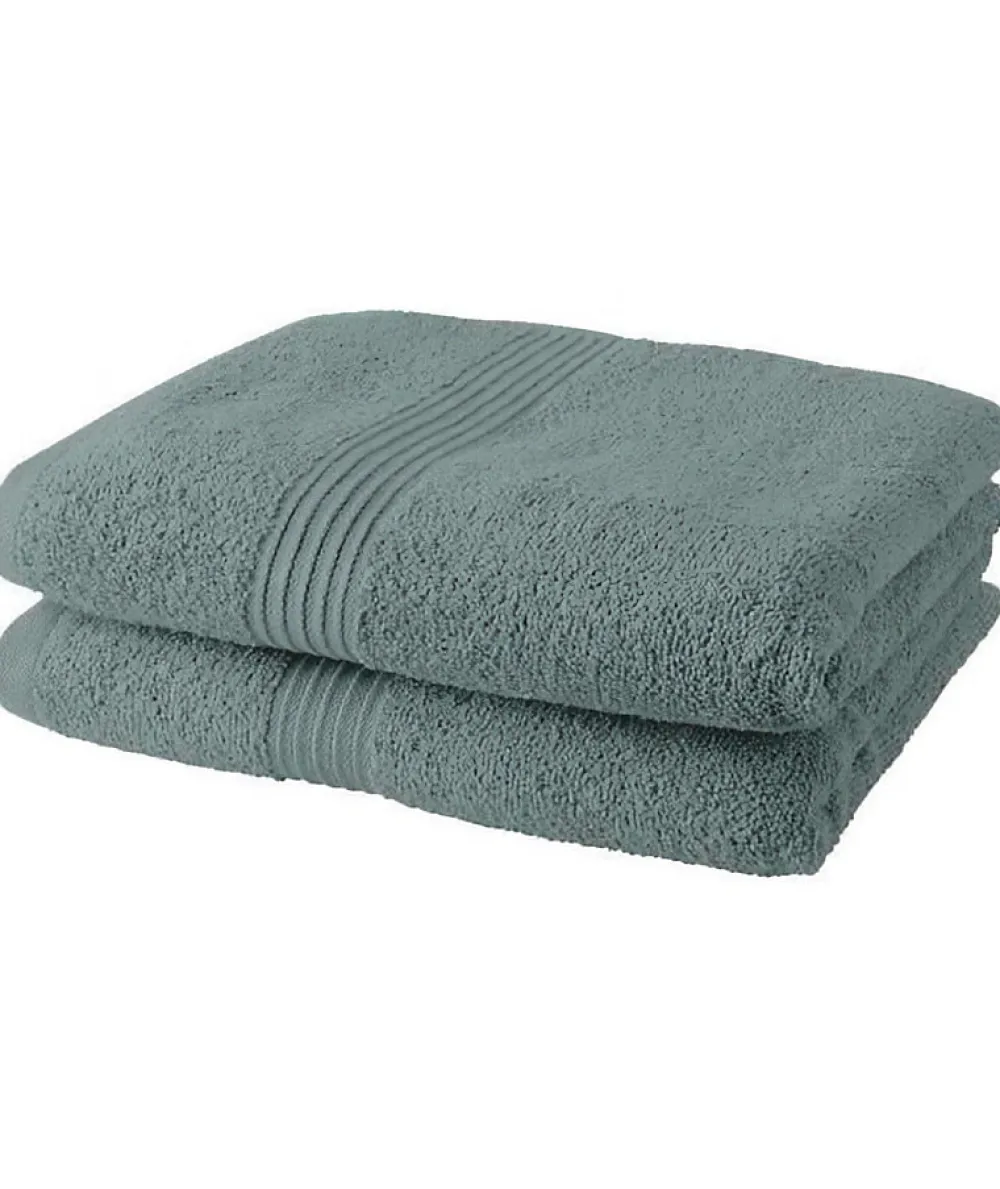Serviette De Toilette|Todays Tools Lot de 2 serviettes de toilette TODAY 50x90 cm 100% Coton - Celadon