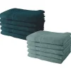 Serviette De Toilette|Todays Tools Lot de 10 serviettes de Toilette TODAY 50x90 cm 100% Coton - 5 paon + 5 celadon