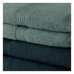 Serviette De Toilette|Todays Tools Lot de 10 serviettes de Toilette TODAY 50x90 cm 100% Coton - 5 paon + 5 celadon
