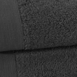 Serviette De Toilette|Sensei Maison Lot de 2 serviettes de toilette 500 g/m² Carbone 50x90 cm STUDIO