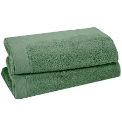 Sensei Maison Lot de 2 serviettes de toilette 500 g/m² Lichen 50x90 cm STUDIO