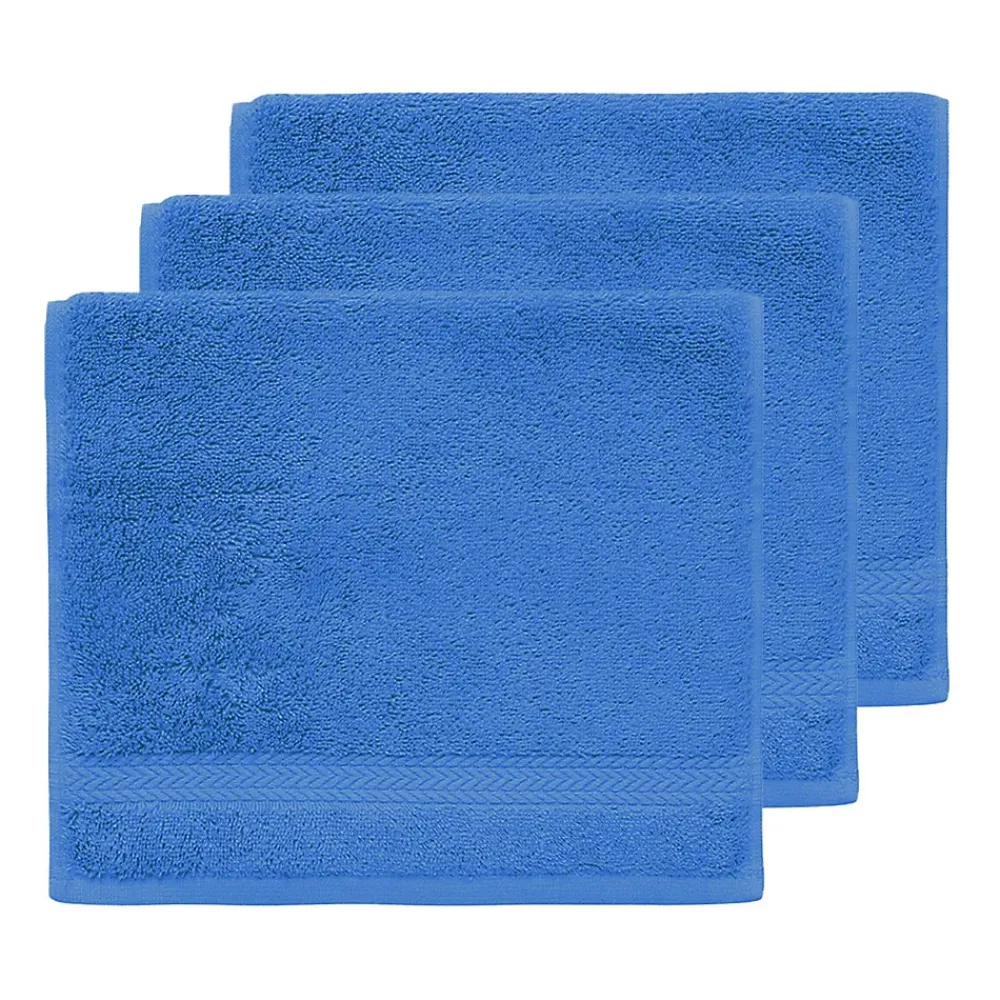 Serviette De Toilette|Sensei Maison Lot de 3 serviettes invité 550 g/m² Ocean 30x50 cm LUXURY