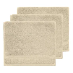 Serviette De Toilette|Sensei Maison Lot de 3 serviettes invité 550 g/m² Ficelle 30x50 cm LUXURY
