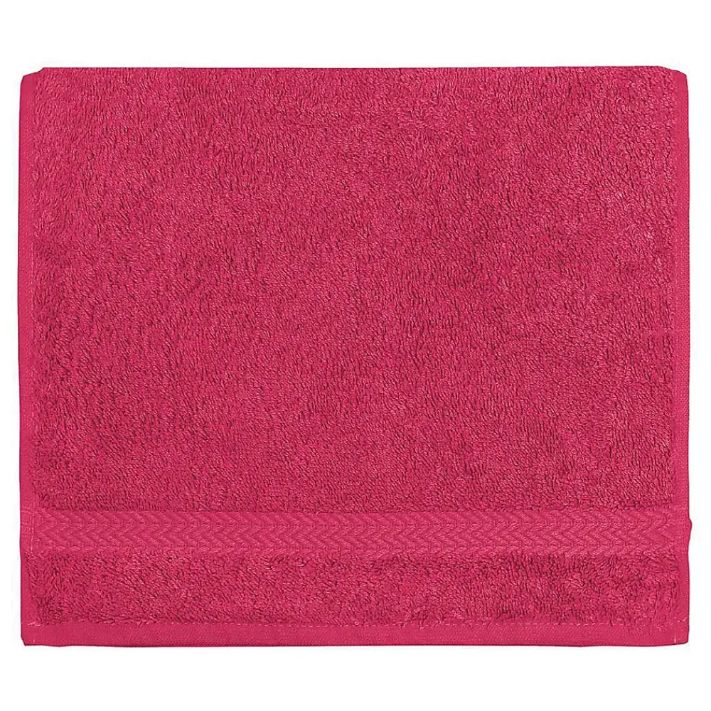 Serviette De Toilette|Sensei Maison Lot de 3 serviettes invité 550 g/m² Rose Indien 30x50 cm LUXURY