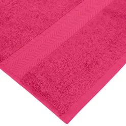 Serviette De Toilette|Sensei Maison Lot de 3 serviettes invité 550 g/m² Rose Indien 30x50 cm LUXURY