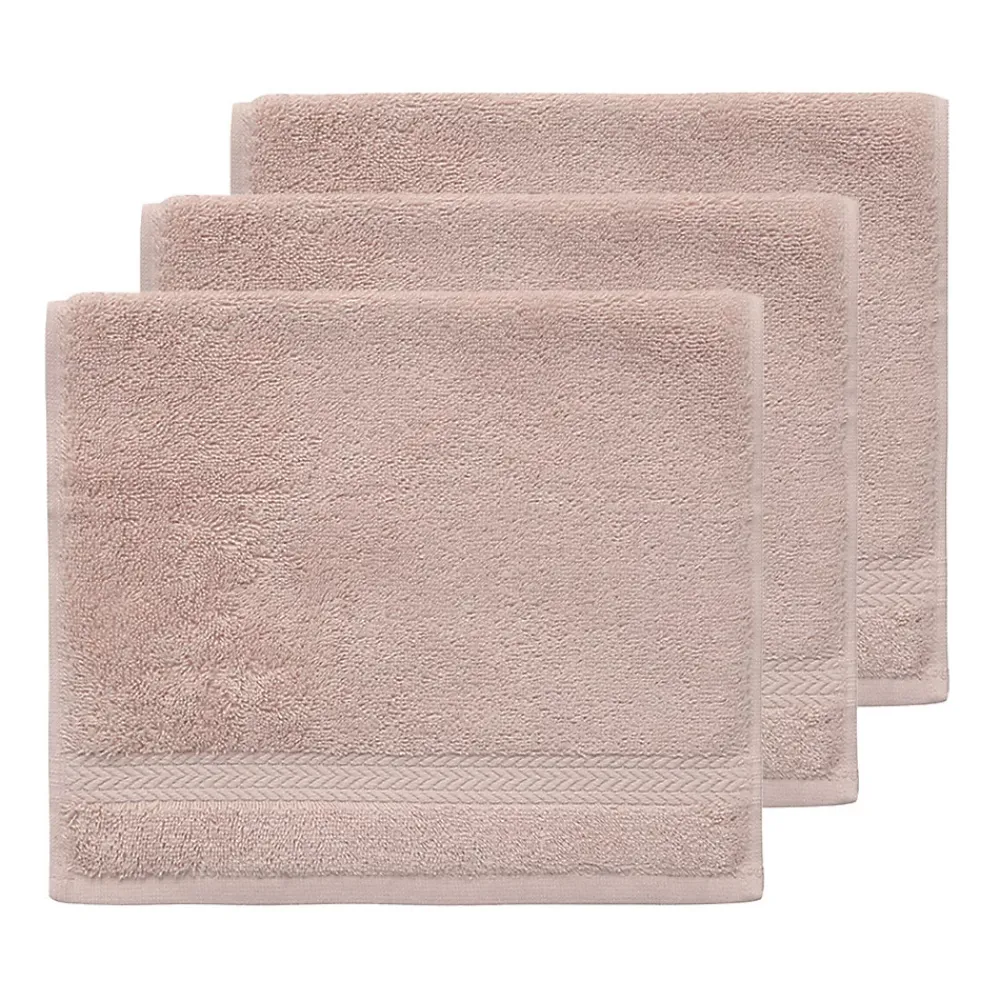 Serviette De Toilette|Sensei Maison Lot de 3 serviettes invité 550 g/m² Nude 30x50 cm LUXURY
