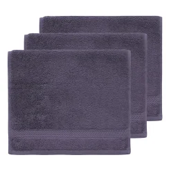 Sensei Maison Lot de 3 serviettes invité 550 g/m² Myrtille 30x50 cm LUXURY