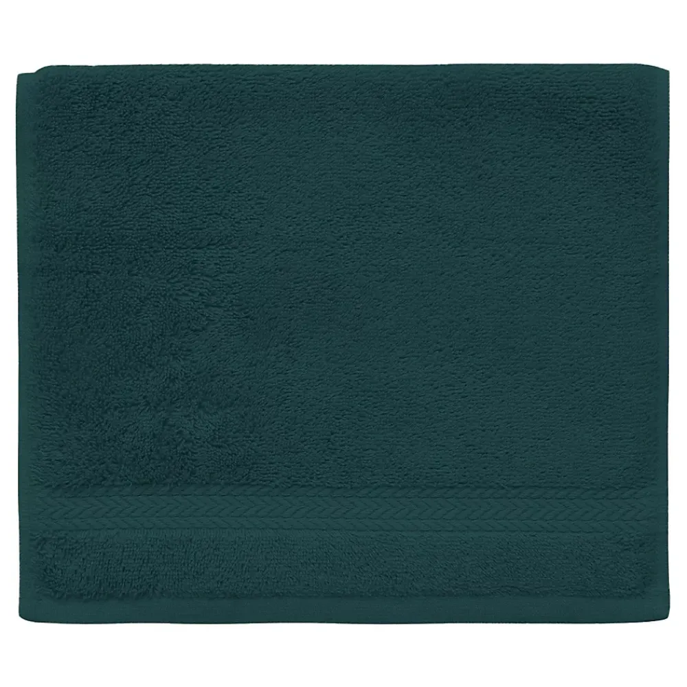 Serviette De Toilette|Sensei Maison Lot de 3 serviettes invité 550 g/m² Petrol 30x50 cm LUXURY
