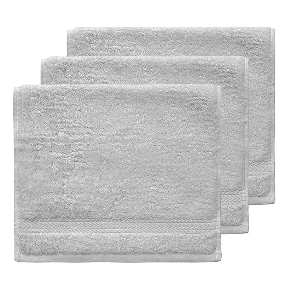 Sensei Maison Lot de 3 serviettes invité 550 g/m² Gris Perle 30x50 cm LUXURY