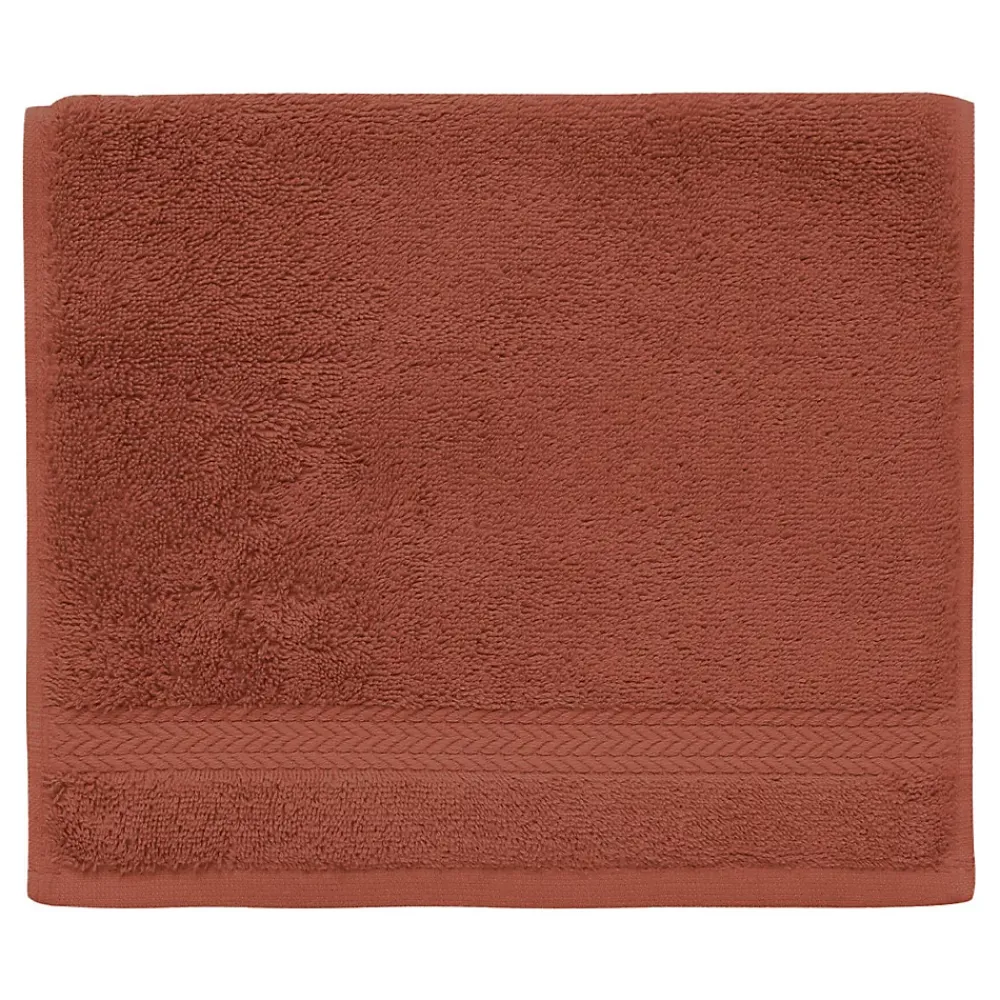 Serviette De Toilette|Sensei Maison Lot de 3 serviettes invité 550 g/m² Terracota 30x50 cm LUXURY