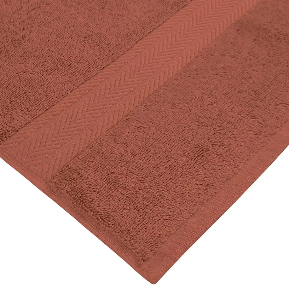 Serviette De Toilette|Sensei Maison Lot de 3 serviettes invité 550 g/m² Terracota 30x50 cm LUXURY