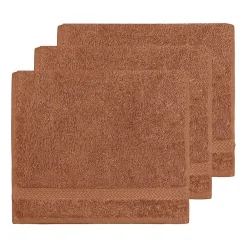 Serviette De Toilette|Sensei Maison Lot de 3 serviettes invité 550 g/m² Brique 30x50 cm LUXURY
