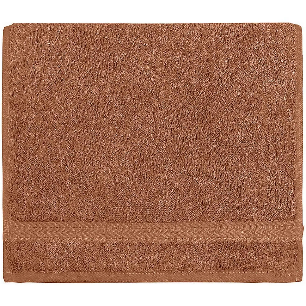 Serviette De Toilette|Sensei Maison Lot de 3 serviettes invité 550 g/m² Brique 30x50 cm LUXURY