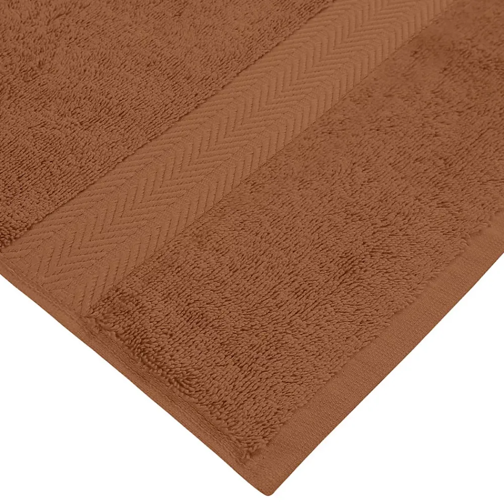 Serviette De Toilette|Sensei Maison Lot de 3 serviettes invité 550 g/m² Brique 30x50 cm LUXURY