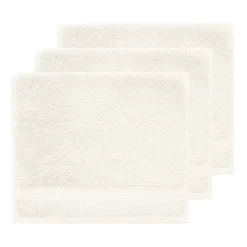 Serviette De Toilette|Sensei Maison Lot de 3 serviettes invité 550 g/m² Ecru 30x50 cm LUXURY