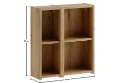 Furnidea Lot de 2 étagères cube suspendues 50 x 57 cm NOVA chêne Coast Evoke