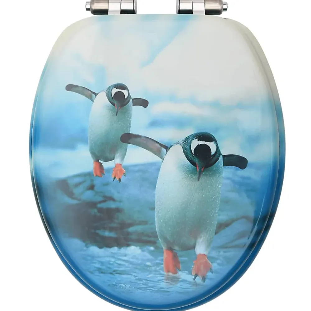 Abattant Wc|Helloshop26 Lot de deux sièges abattants WC mdf