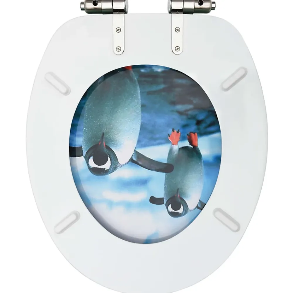 Abattant Wc|Helloshop26 Lot de deux sièges abattants WC mdf