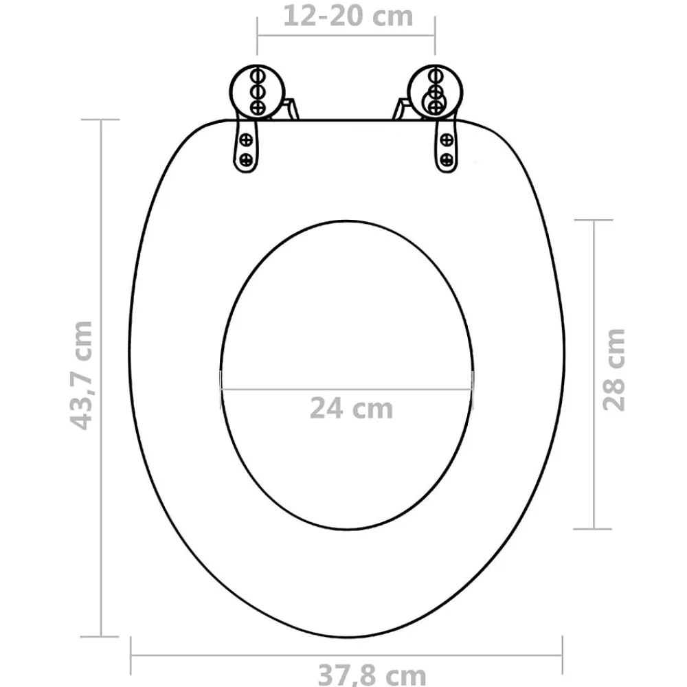 Abattant Wc|Helloshop26 Lot de deux sièges abattants WC mdf