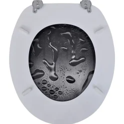 Abattant Wc|Helloshop26 Lot de deux sièges abattants WC mdf