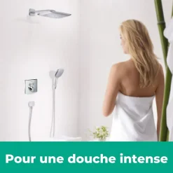 Hansgrohe Lot robinet douche encastré thermostatique + Douche de tête Raindance E 240 fixation murale