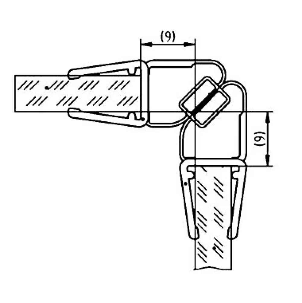 Paroi De Douche|Porte De Douche|Schulte Lots de 2 joints d'étanchéité magnétiques à 90° pour portes et parois de douche, 210 cm, universels