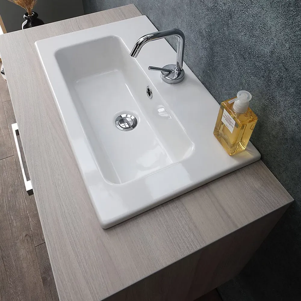 Ensemble Meuble De Salle De Bains|Kiamami Valentina Lotto Meuble De Salle De Bain Mural 80Cm Avec Lavabo Et Miroir