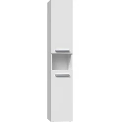 Topeshop LUANA - Meuble salle de bain 2 portes - Dimensions 31x30x174 cm - Colonne rangement SDB