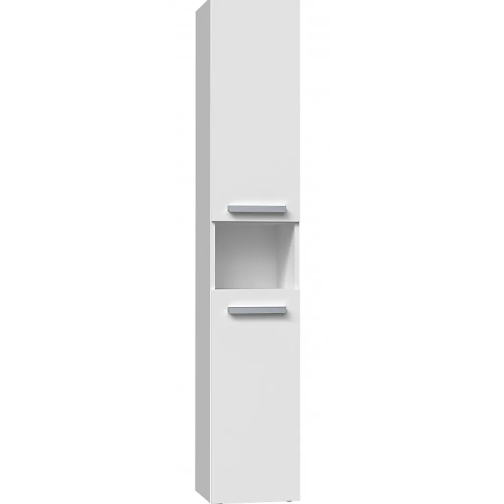 Topeshop LUANA - Meuble salle de bain 2 portes - Dimensions 31x30x174 cm - Colonne rangement SDB