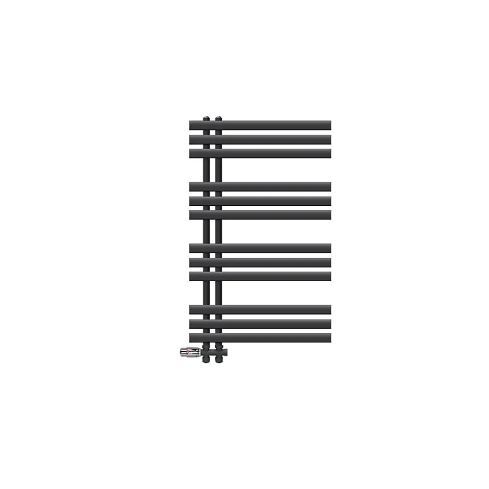 Sèche-Serviettes Mixte|Luxebath Radiateur de Salle de Bain Iron EM 600x1000 mm Anthracite Raccord Central