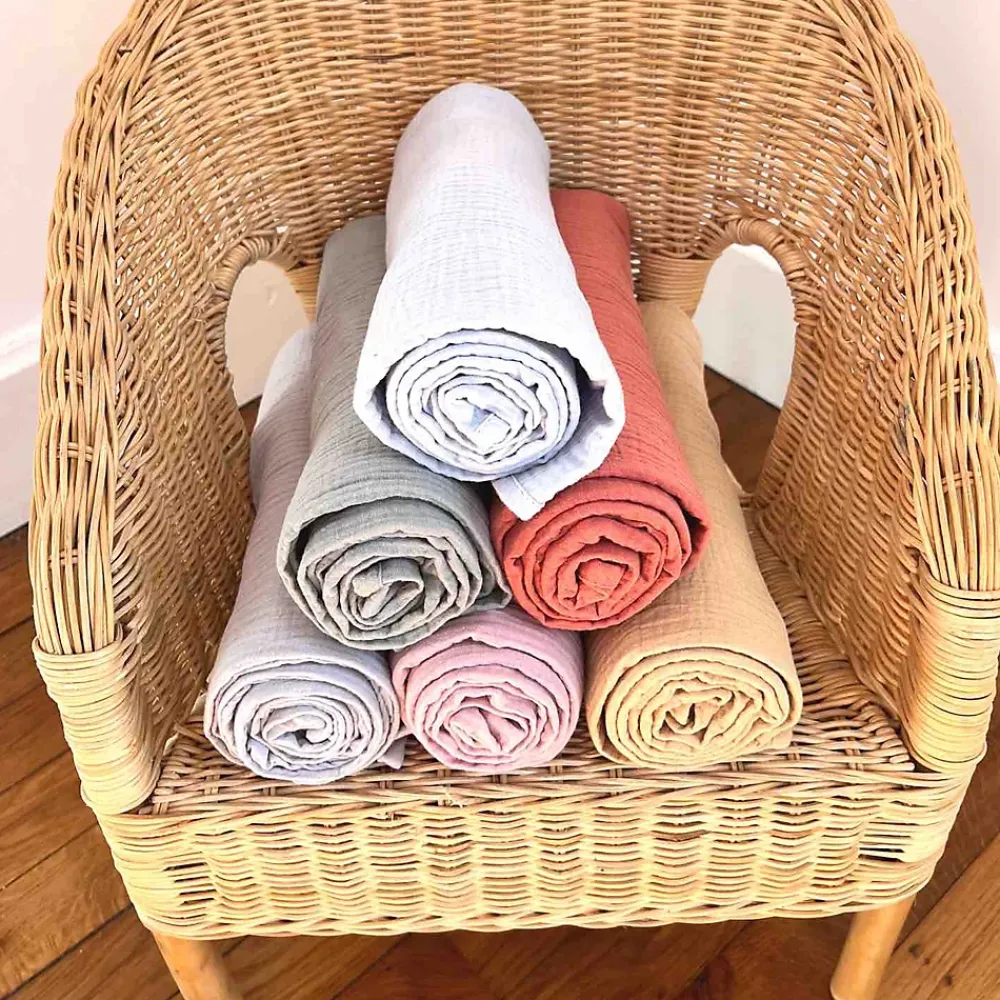 Serviette De Toilette|Sevira Kids Maxi lange en gaze de coton Jeanne