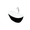 Baignoire Îlot|Sanita MAYA - Baignoire ilot - Noir - 80x150x68cm