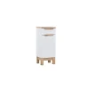 Stellameuble Meuble bas de rangement sur pied pour salle de bain BALI WHITE 35cm