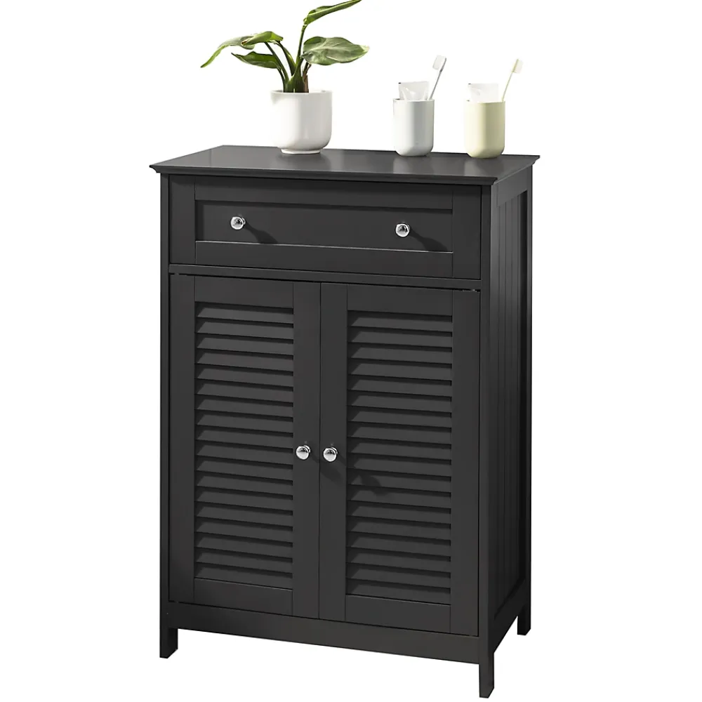 Sobuy Meuble Bas de Salle de Bain avec Tiroir, Buffet Commode, FRG238-DG,