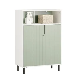 Armoire De Salle De Bains|Sobuy Meuble Bas de Salle de Bain Meuble de Rangement avec 2 Portes, BZR138-GR,