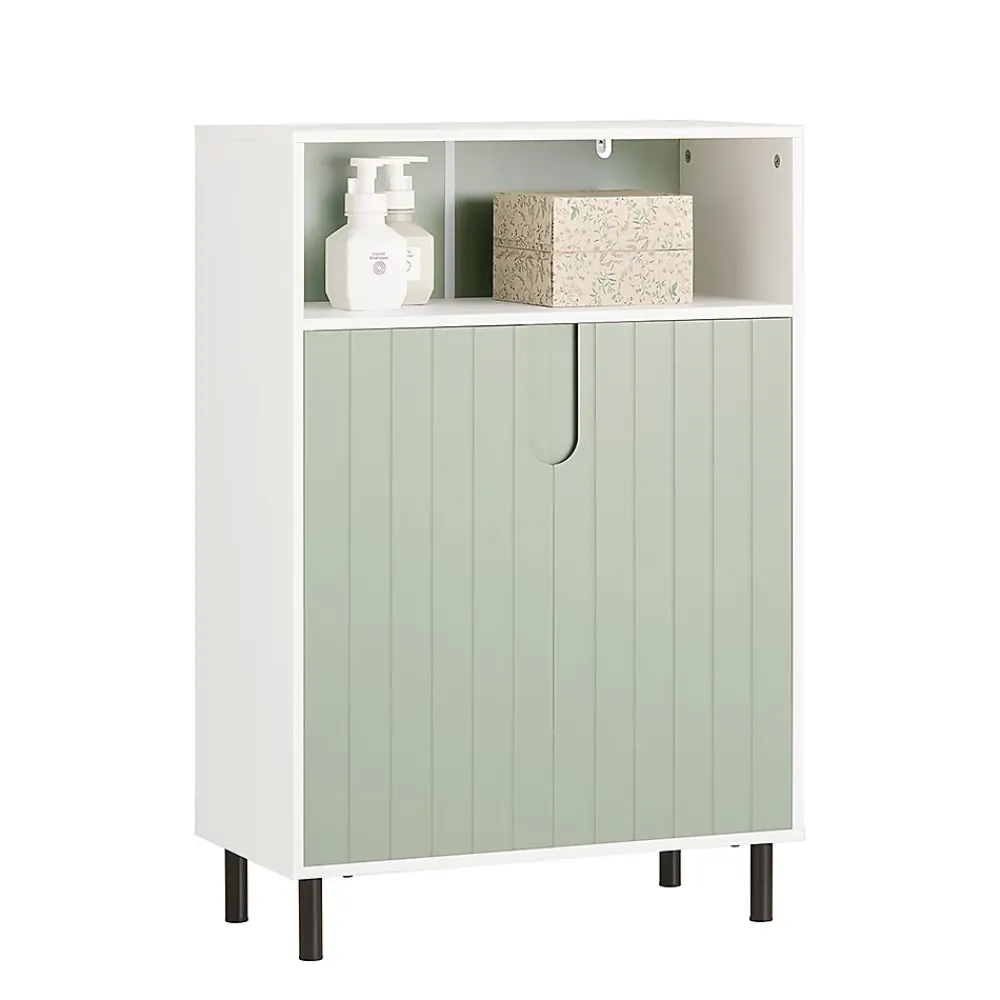 Armoire De Salle De Bains|Sobuy Meuble Bas de Salle de Bain Meuble de Rangement avec 2 Portes, BZR138-GR,