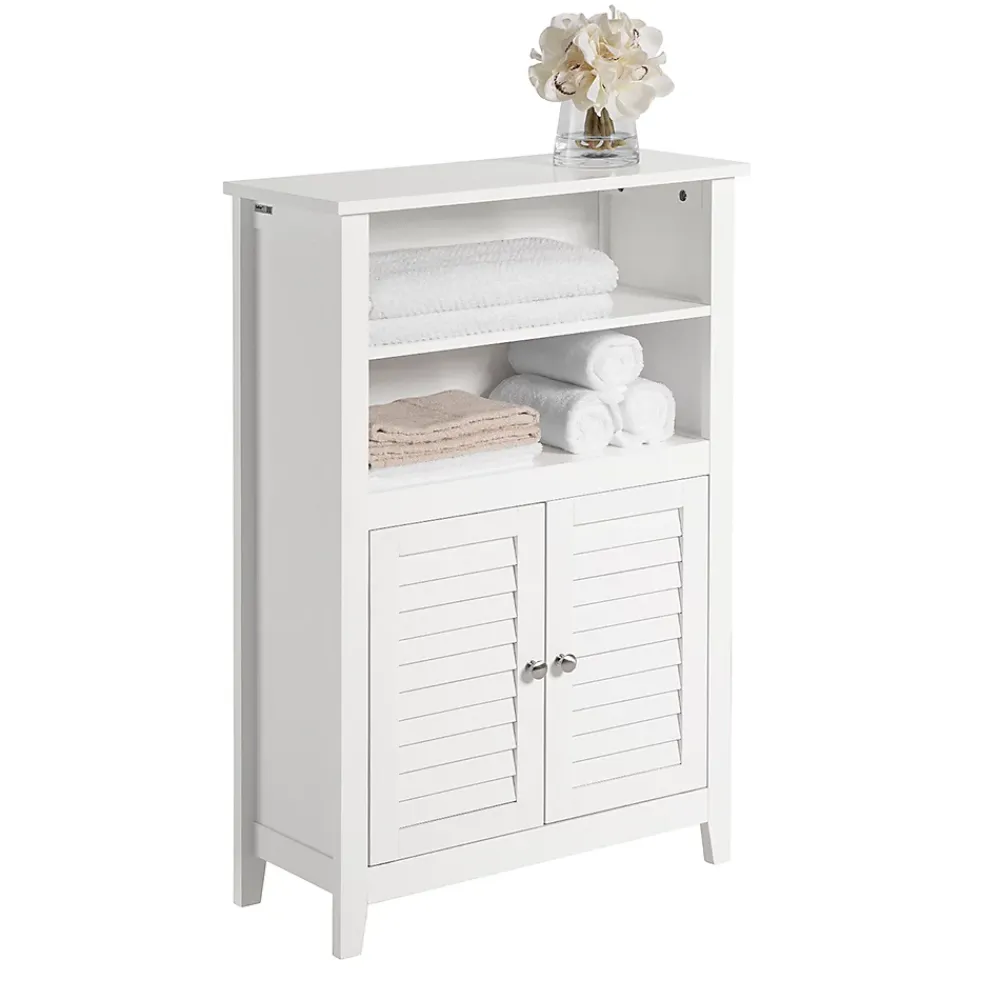 Armoire De Salle De Bains|Meuble De Salle De Bains Faible Profondeur|Sobuy Meuble Bas de Salle de Bain Buffet Commode Armoire de Rangement, BZR13-W,
