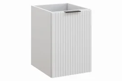 Armoire De Salle De Bains|Furnidea Meuble bas de salle de bain avec panier à linge ADEL BLANC40 cm