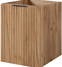 Armoire De Salle De Bains|Furnidea Meuble bas de salle de bain à suspendre avec une porte FLOW CHÊNE 40 cm
