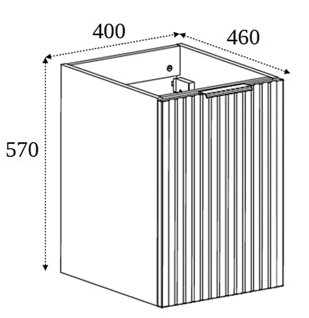 Armoire De Salle De Bains|Furnidea Meuble bas de salle de bain à suspendre avec une porte FLOW CHÊNE 40 cm