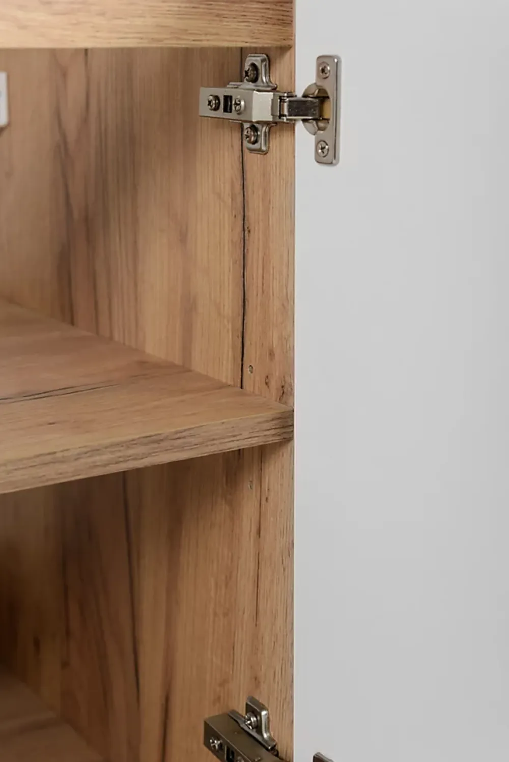 Armoire De Salle De Bains|Furnidea Meuble bas de salle de bain à suspendre avec une porte FLOW CHÊNE 40 cm
