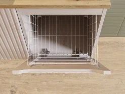 Armoire De Salle De Bains|Furnidea Meuble bas de salle de bain NOVA CACHEMIRE avec panier à linge et plan CHÊNE 40 cm