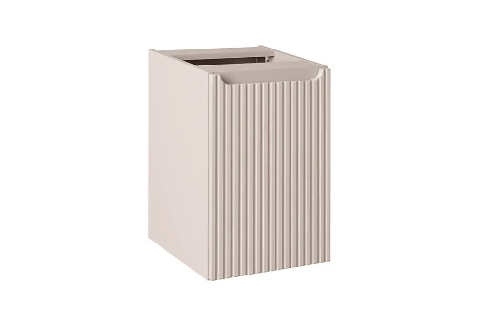 Armoire De Salle De Bains|Furnidea Meuble bas de salle de bain NOVA CACHEMIRE avec panier à linge et plan CHÊNE 40 cm
