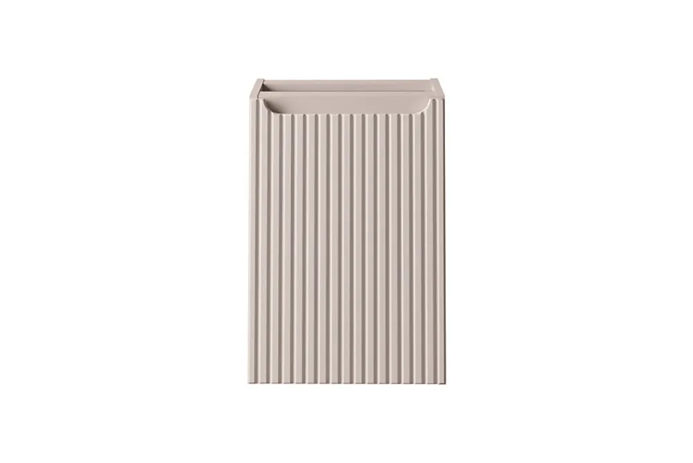 Armoire De Salle De Bains|Furnidea Meuble bas de salle de bain NOVA CACHEMIRE avec panier à linge et plan CHÊNE 40 cm