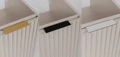 Armoire De Salle De Bains|Furnidea Meuble bas de salle de bain à suspendre avec une porte FLOW CACHEMIRE 40 cm