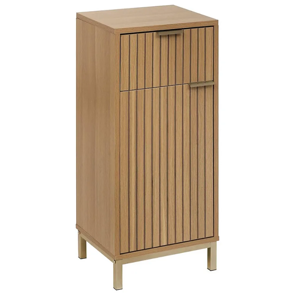 Etagère Salle De Bains|5Five Meuble bas Tasso 2 portes effet bois naturel - Beige-