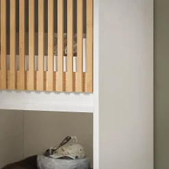 Sobuy Meuble Colonne Armoire de Salle de Bain avec 2 portes, 1 compartiment, BZR127-W,