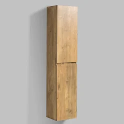 Colonne De Salle De Bains|Bernstein Meuble Colonne Armoire suspendue MDF Chêne 165x35x30cm, charnière à droite, Livrée assemblée - ALICE