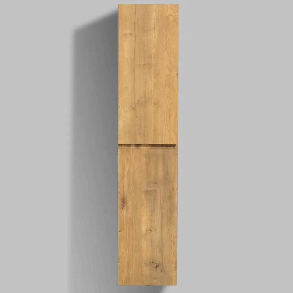 Colonne De Salle De Bains|Bernstein Meuble Colonne Armoire suspendue MDF Chêne 165x35x30cm, charnière à droite, Livrée assemblée - ALICE